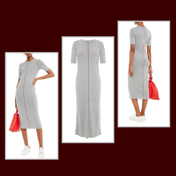 Rag & Bone- Elina Mélange Ribbed Midi Dress (NWT) - Picture 2 of 16